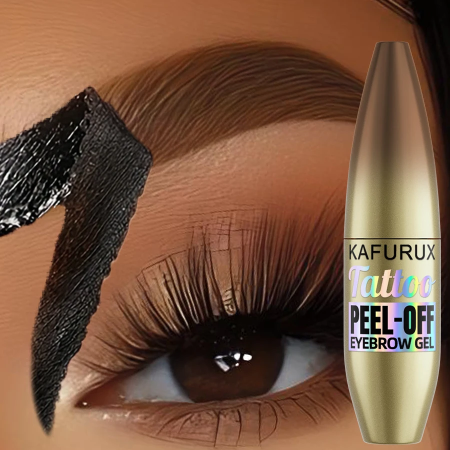 5 Colors Easy Peel Semi-Permanent Eyebrow Dye Cream Waterproof Eye Brow Tint Makeup for Women Gifts Long Lasting Transfer-Proof