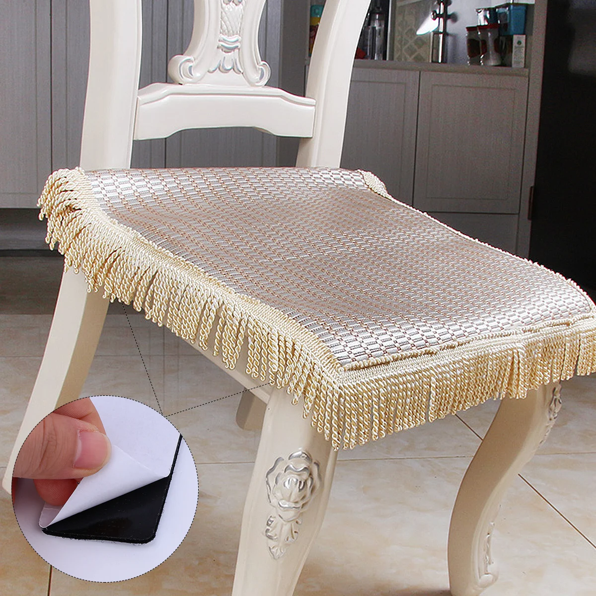 50 قطعة السجاد عدم الانزلاق التصحيح هوك حلقة ملصقات لاصق البساط تثبيت الشريط المضادة للانزلاق المضادة للتجعيد ل سجادة أرضيات نونسليب التصحيح #6