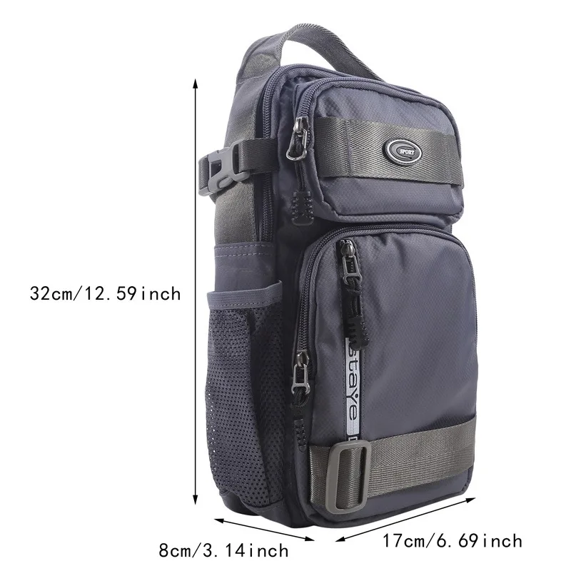 Large Capacity Shoulder Bag Men\'s Casual Outdoor Travel Messenger Bag Multifunctional Waterproof Large Chest Bags 2024 New