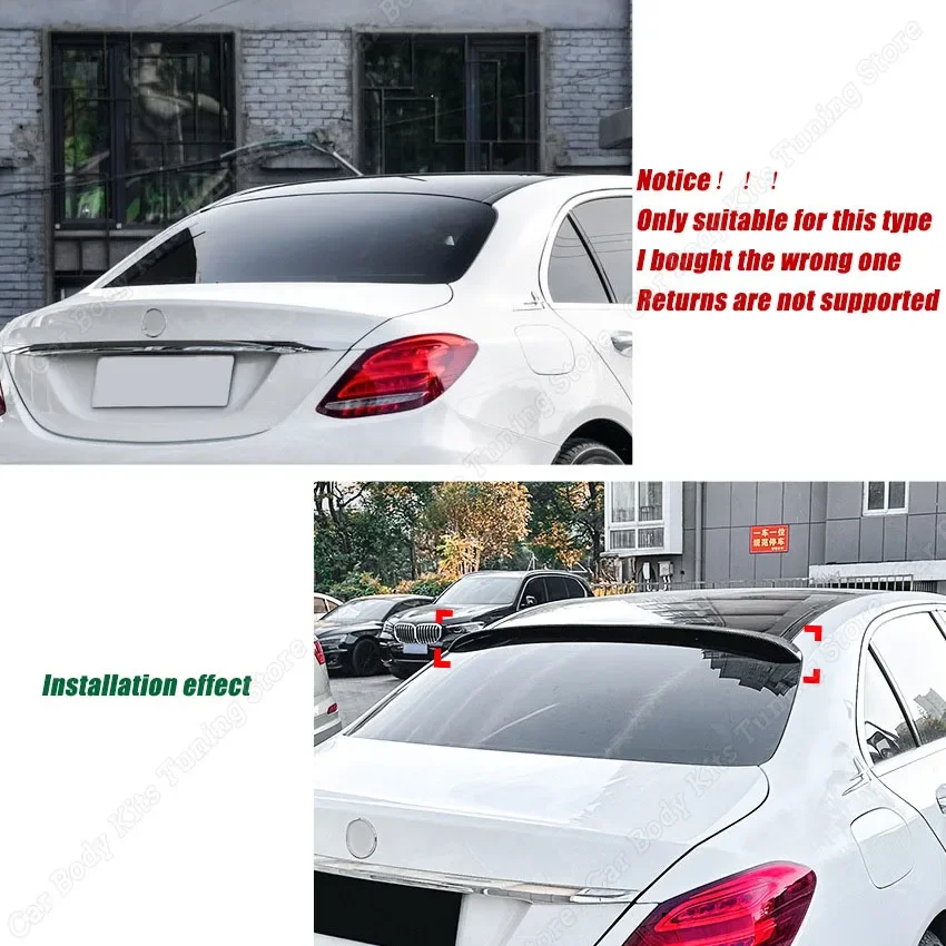 For Mercedes Benz C Class W205 C200 C260 C43 C63 AMG 2015 2016 2017 2018 2019 2020 2021 Rear Window Roof Spoiler BodyKits Tuning