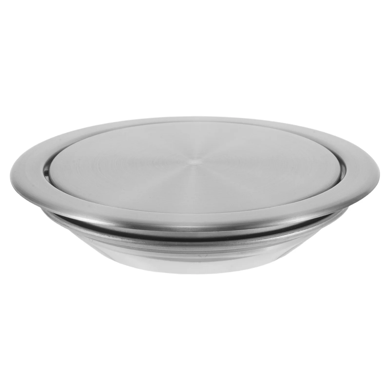 

Stainless Steel Recessed Trash Can Lid Embedded Swing Lid for Kitchen Countertop Garbage Can Replacement 15-16Cm for Hotel