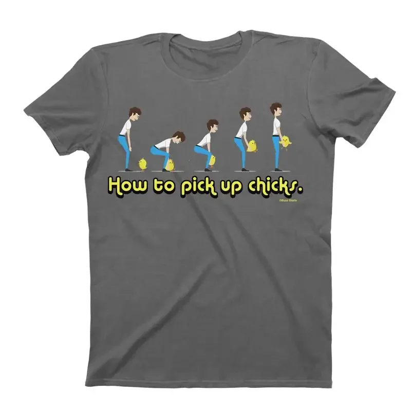 How To Pick Up Chicks Cotton T Shirt Mens Fit Adult Humour Slogan Funny