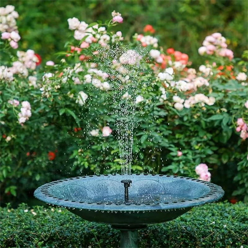 3.5W Solar Fountain, Solar Fountain with 6 Nozzles, Solar Fountain for Birdbaths, Garden Decoration, Swimming Pools, Ponds, Fish