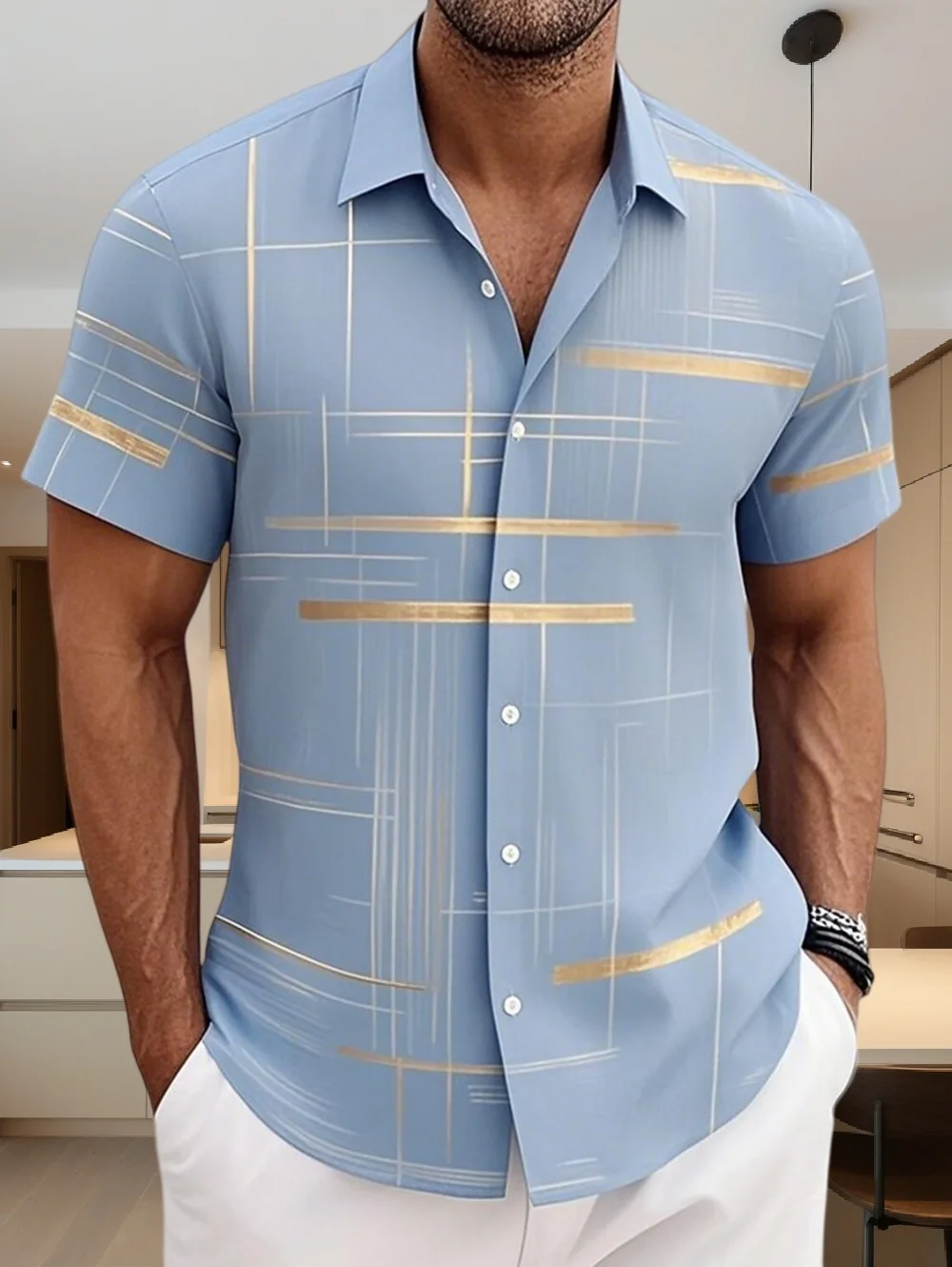 2026 Summer Fashionable, Simple, Elegant, Loose-fitting, Quick-drying Men's Short-sleeved Shirt