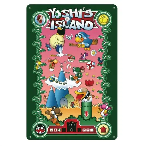 Yoshi's Island Retro Video Game Metal Poster Tin Sign 20*30cm-aluminum
