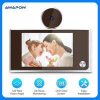 3.5 Inch Doorbell Peephole Viewer Digital Door Camera 120° LCD 2 Million HD Pixels Cat Eye Door Bell Outdoor Monitor