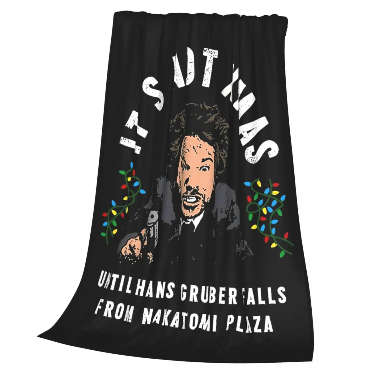 It's Not Christmas Until Hans Gruber Falls Shirt Blankets Soft Warm Flannel Throw Blanket Bedspread for Bed Travel Home Couch
