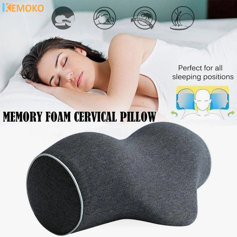 

Neck Pillow Slow Rebound Memory Cotton Pillow Shaped Relaxing Cervical Partition Memory Neck Pain Relief Sleeping Pillow