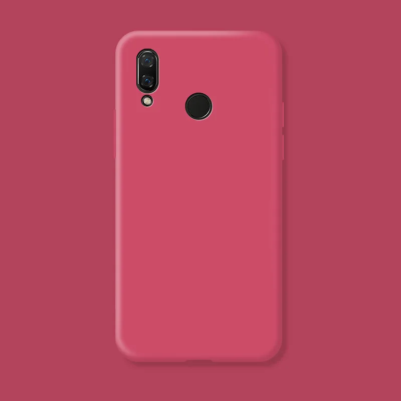 For Huawei Y7 2019 Fundas Original Case For Huawei Y7 Prime 2019 Shockproof TPU Liquid Silicon Protective Phone Back Cover