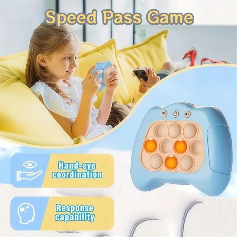 Quick Push Bubbles Game Electronic Pop Light machine Fidget Toys Console Whac-A-Mole Toy anti-stresses Relief Sensory Toys gifts