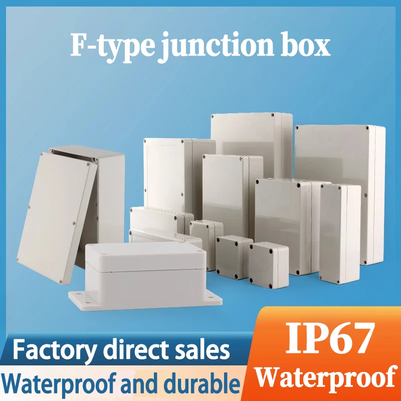 IP67 Waterproof Junction Box F Series Plastic Outdoor ABS Sealed Wiring Junction Enclosure for Electrical Instrument Project