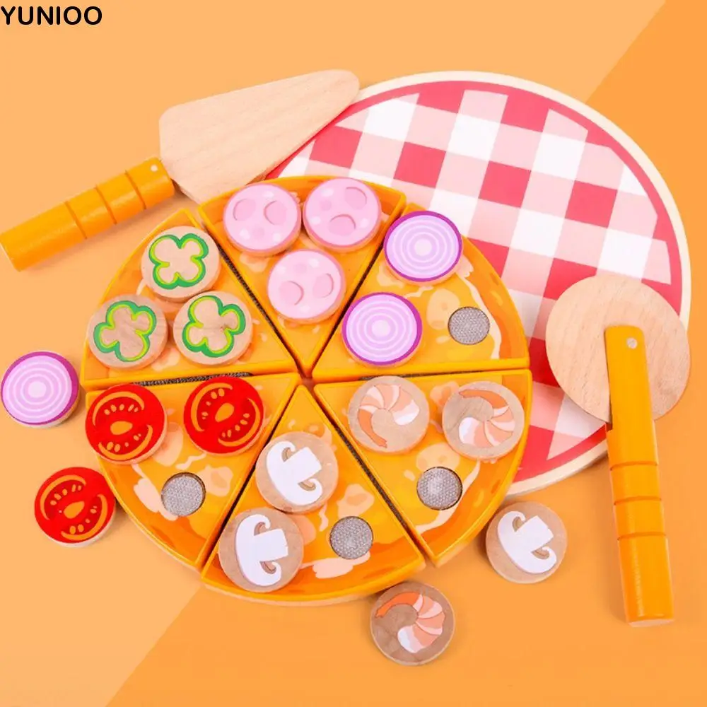 Simulation Pizza Pretend Play Toy Early Education Interactive Dramatic Food Pizza Toys Durable Miniature Cookie Play Food Set