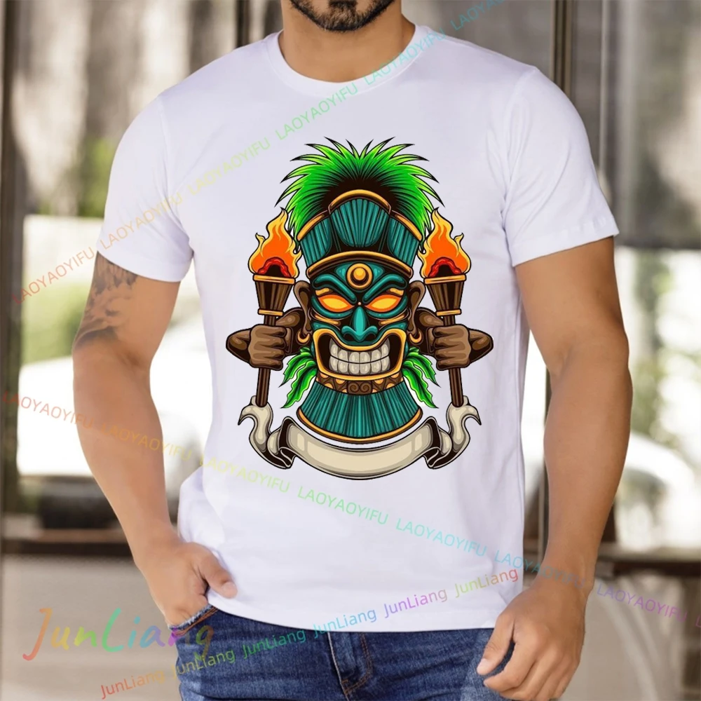 هاواي تيكي نمط كاهونا المشروبات الاستوائية الكوكتيلات لواو ملابس الحفلات Y2k للنساء 100% القطن امرأة الملابس تي شيرت