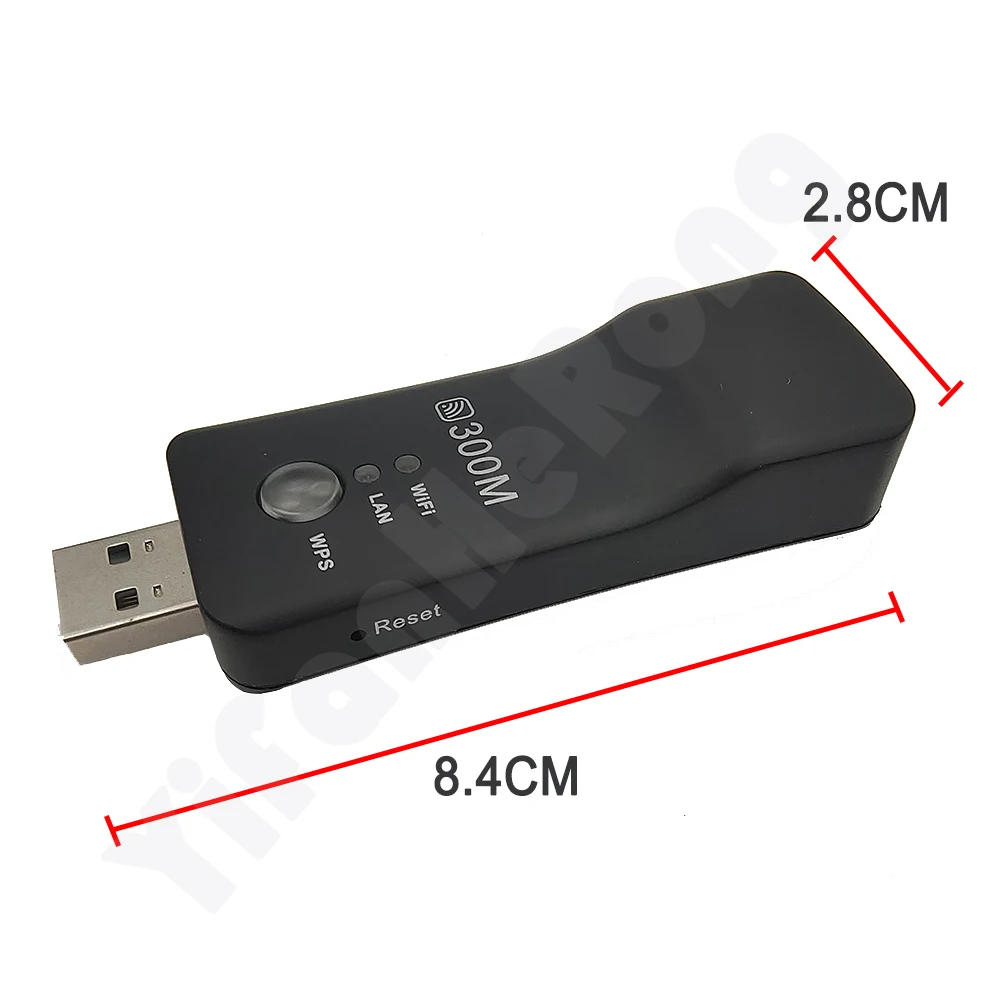 Répéteur USB universel sans fil pour Smart TV, adaptateur réseau Ethernet, 300Mbps, Samsung, Sony, LG TV