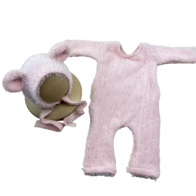 

Детская фотосессия одежда для медведя наряд и шляп сфотографирует реквизит