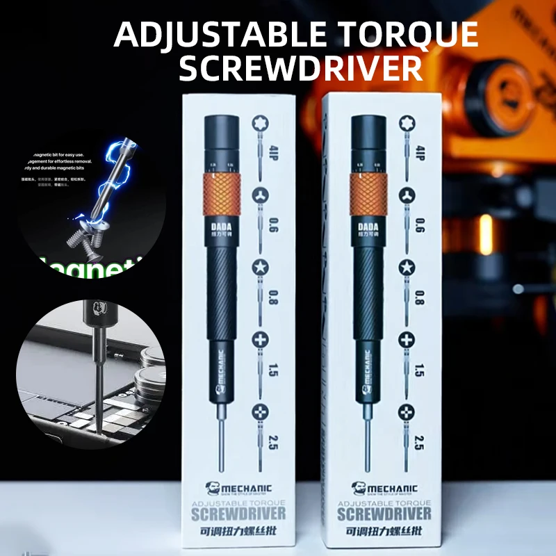

Mechanic DADA Adjustable Torque Screwdriver Bits Anti Slip Tool for IPhone Mobile Phone Electronic Device Maintenance Tools