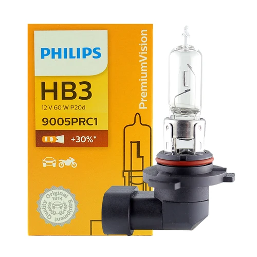 Philips Vision 9005 HB3 12V 65W P20d + 30% luz Original más brillante faro halógeno para coche bombilla genuina para automóbil lámpara antiniebla 9005PRC1