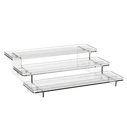 Display Riser Rack Stand Multipurpose Transparent Storage Ladder Showcase for Perfume Makeups Cosmetics figures Cupcake