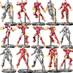 Original Iron Man MK8 MK9 MK10 MK11 MK12 MK13 MK14 Dust Blocks Bricks Building Legends Tony Stark DIY Toys Model Action Figure