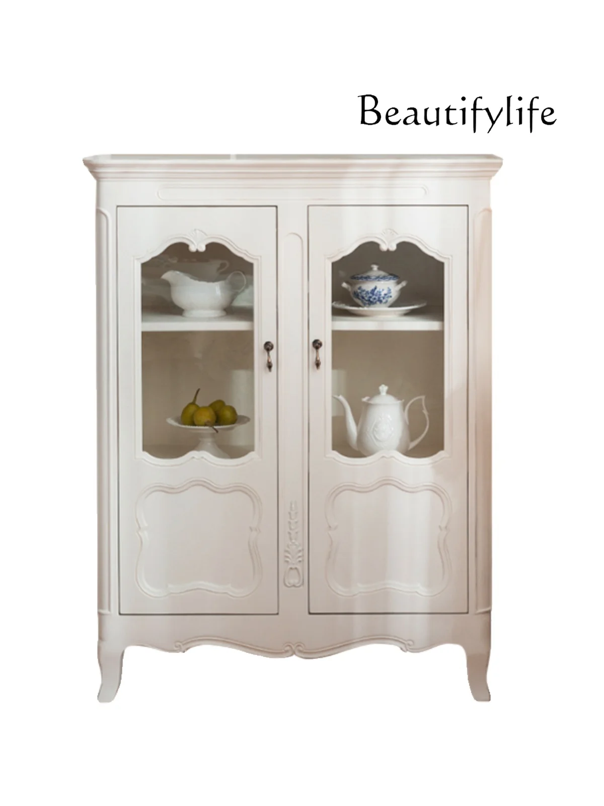 French Entry Lux Style Kitchen Dining Side Locker Living Room Entrance Cabinet Study Storage Wine Cabinet