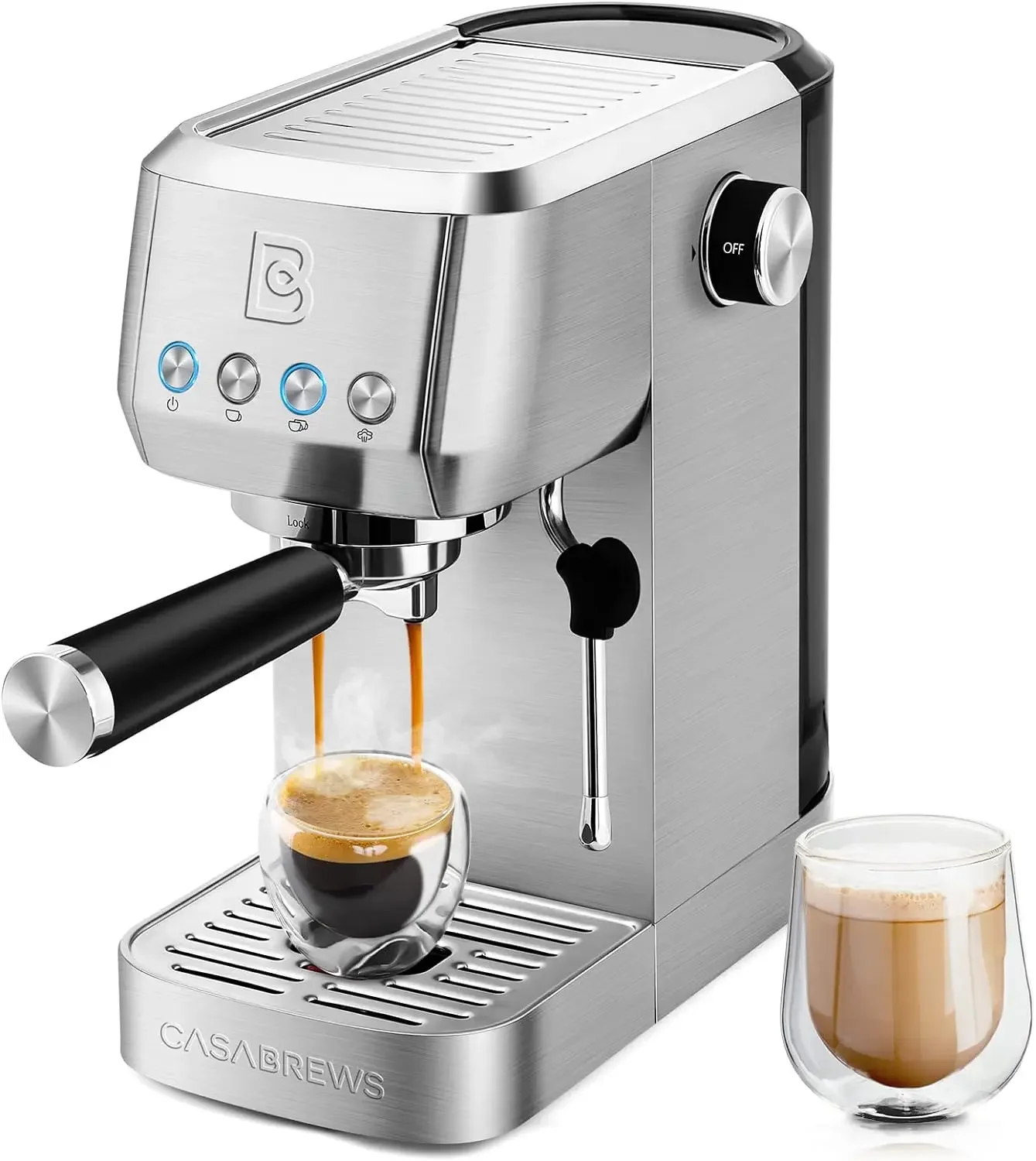 

NEW Espresso Machine 20 Bar, Professional Espresso Maker Cappuccino Machine with Steam Milk Frother, Stainless Steel USA