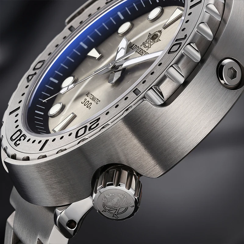 ADDIESDIVE Classic Men Watch Sapphire Glass BGW9 Luminous 300m Waterproof Stainless Steel Calendar Automatic Tuna Diving Watch