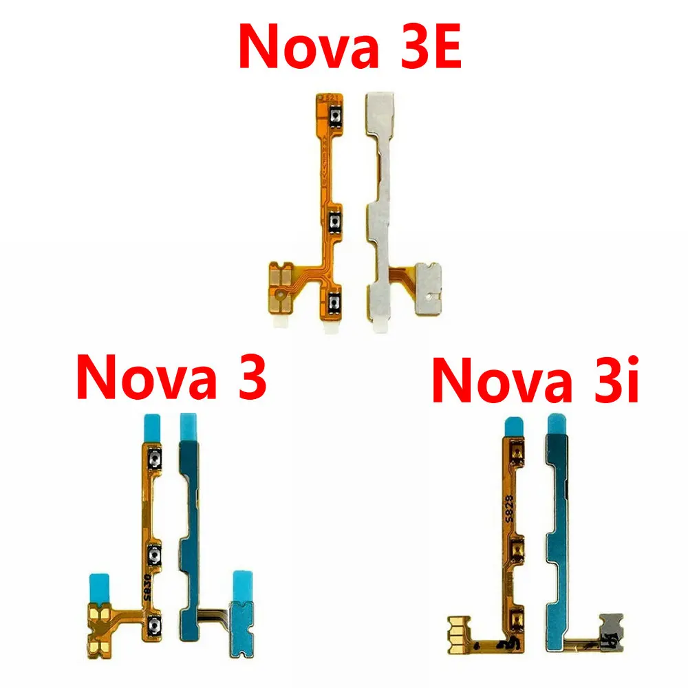 Kabel Fleksibel Pita Tombol Volume Bisu Kunci Daya Hidup Mati Sakelar Baru untuk HuaWei Nova 3i 3E 3