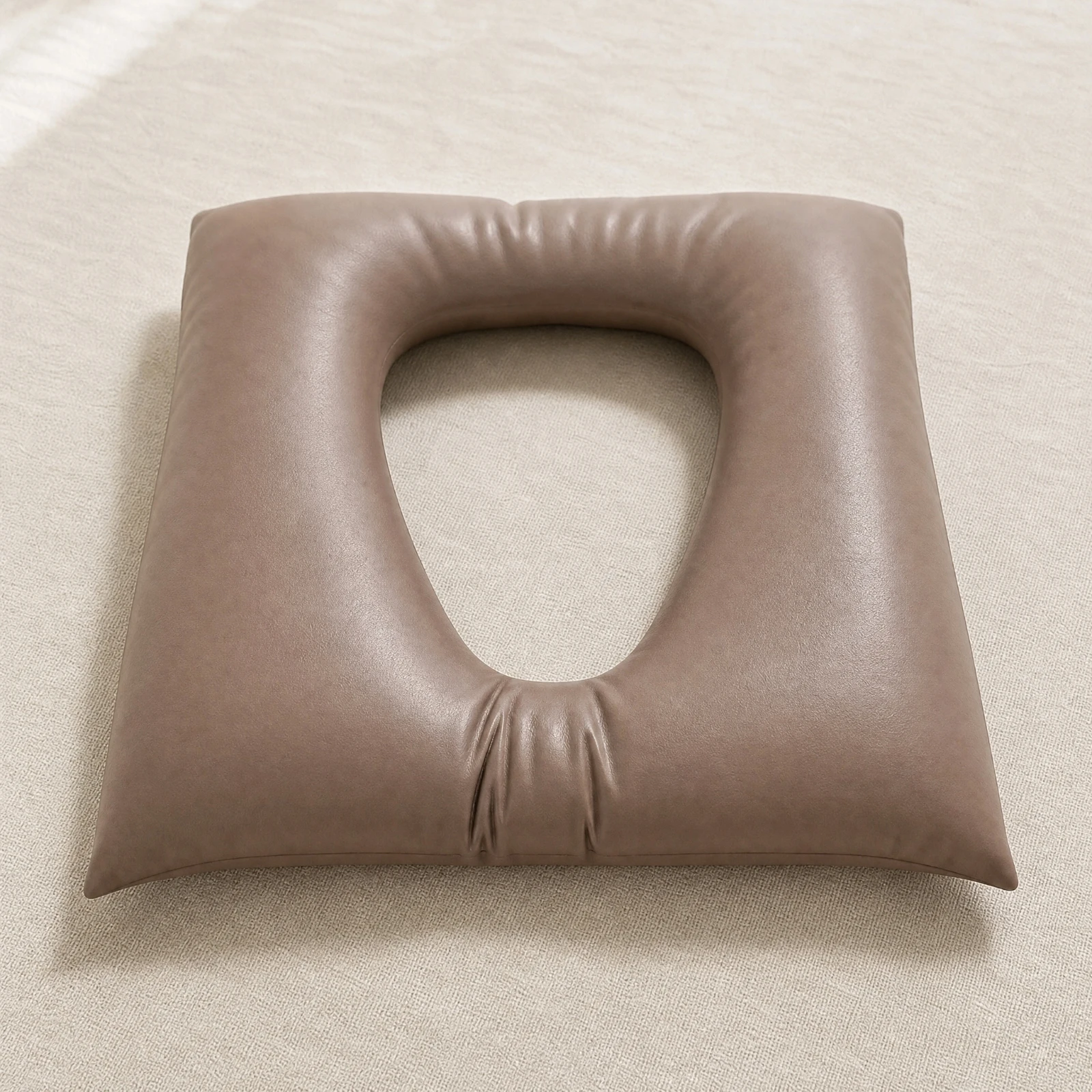 Leather Toilet Seat Cushion with PP-Cotton Filling Soft Square Toilet Seat Cushion Supportive Pressure-Relieving