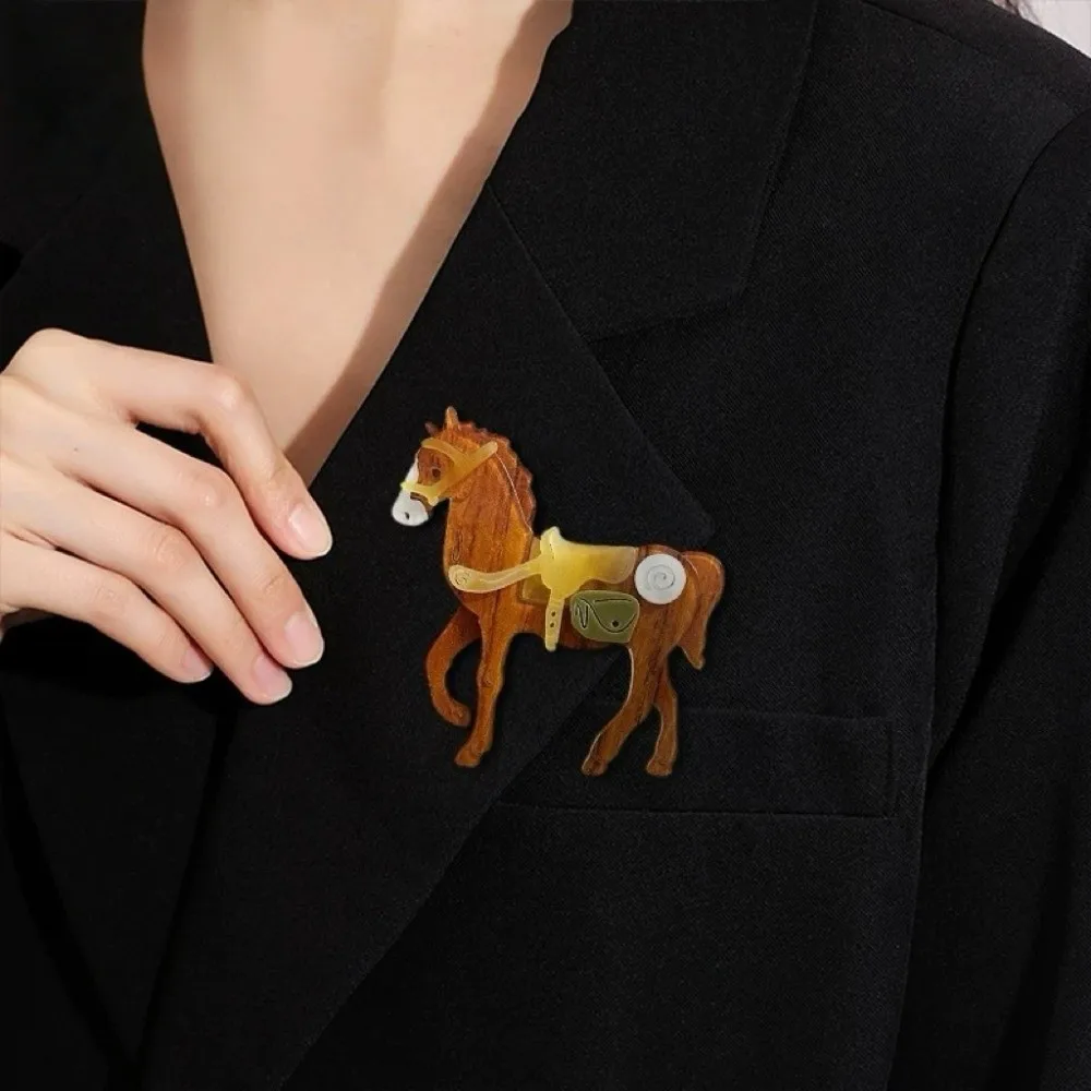 

Animal Creative Horse Brooches Elegant Vintage Zodiac Horse Pins Personality Jewelry Pony Badge Pin Men Suit Accessories