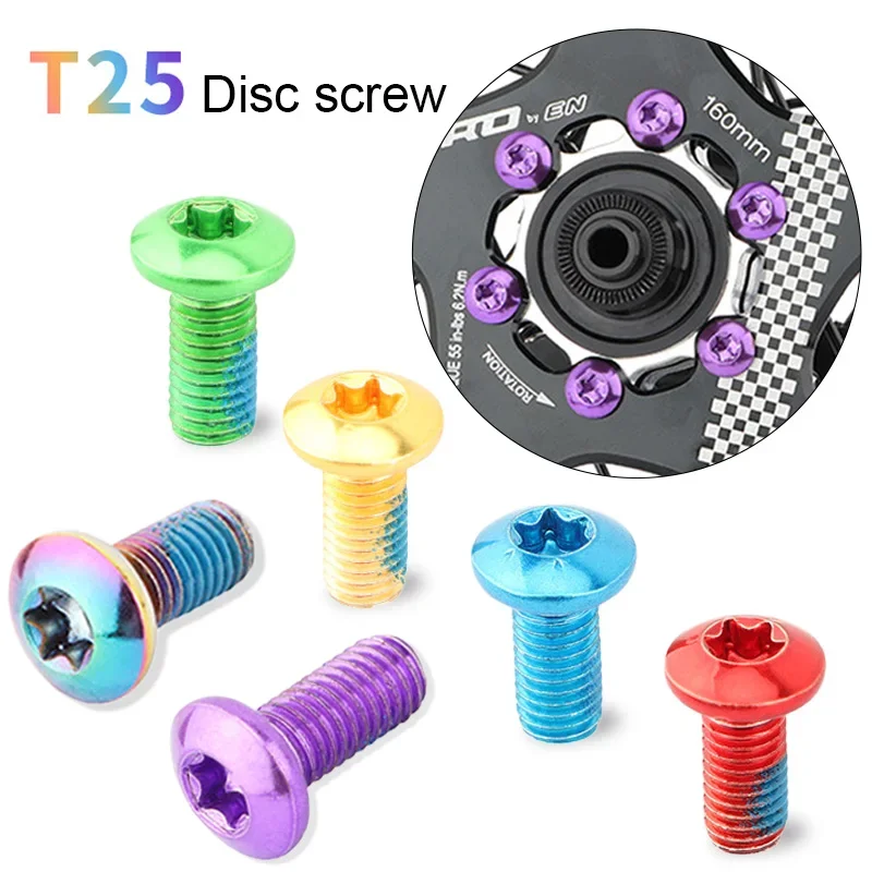 Bike Disc Brake Rotor Fixing Screw 12PCS T25 Bicycle screws Steel Alloy for MTB Road Bike 6-Bolt Plate Bicycle accessories