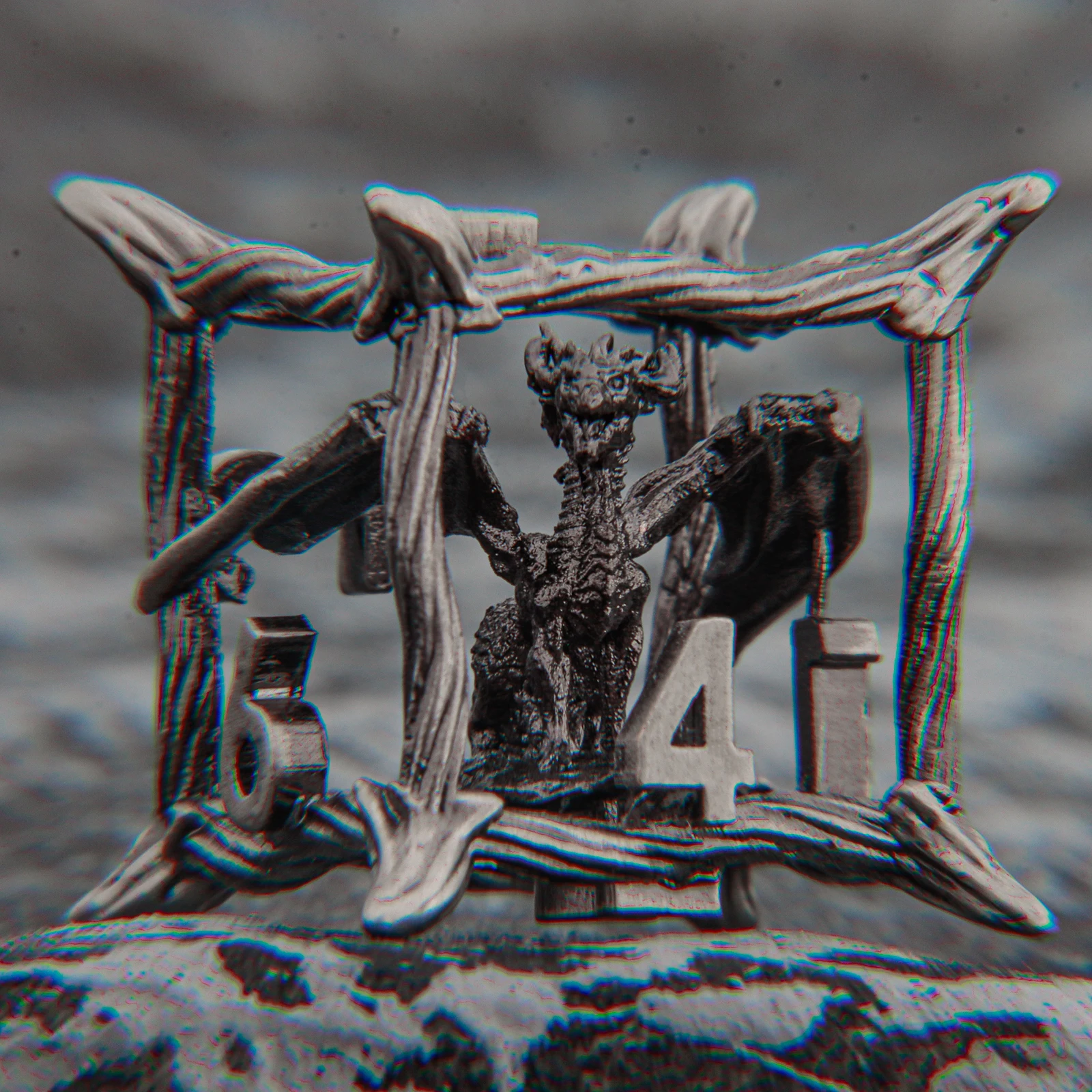 DND نرد معدني مجوف D&D، 7 قطع نرد متعدد السطوح للزنزانات والتنينات مجموعة ألعاب النرد D وD لهدية نرد التنين RPG MTG #5