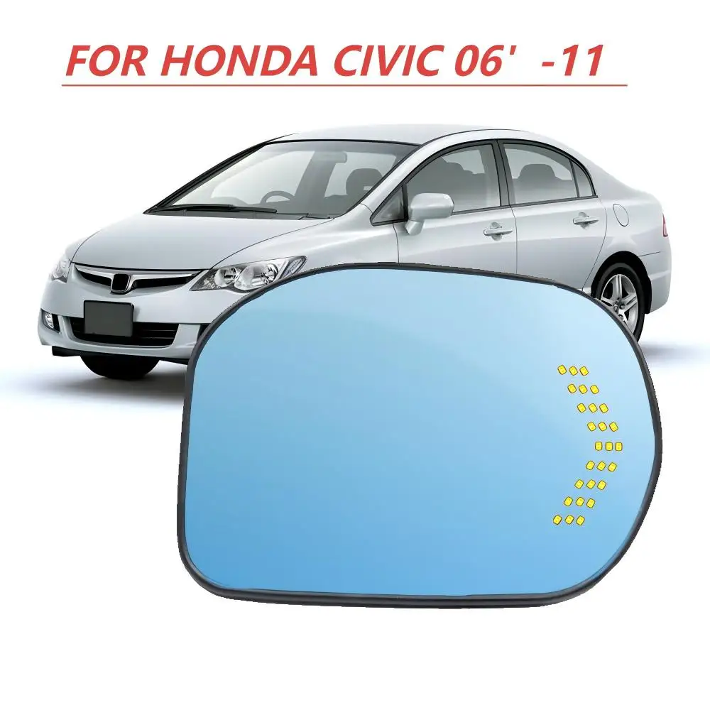 YCL Factory for HONDA CIVIC 9 Car Rear View Side Mirror with Turn Signal Light Heating Anti-glare Blue Glass Waterproof IP67