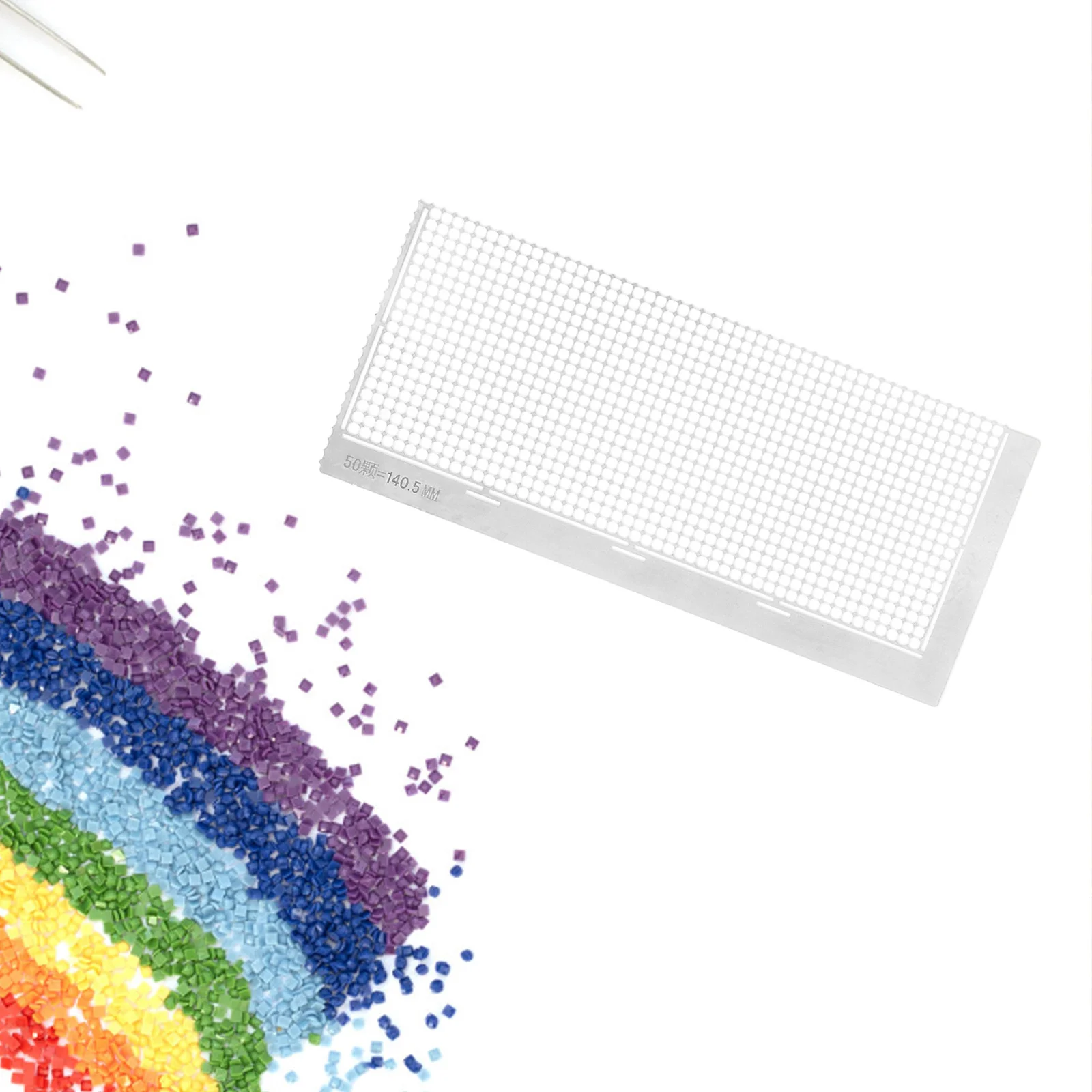 2pcs Diamond Art Tools Stainless Steel Mesh Ruler Precision Grid Positioning Gauge For Rhinestone Embroidery Painting Crafts Diy