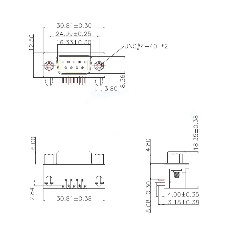 5 pièces/D-Sub-Dr-9Pcg-Bb D-Sub-Dr-15Pcg-Bb D-Sub-Dr-25Pcg-Bb D-Sub-Dr-37Pcg-Bb D-Sub/Vga