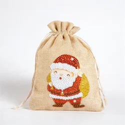 Christmas Cartoons Patterns Candy Bag 5D DIY Red Wine Bag Special Shape Drill Bottle Decoration Gift Bags Diamond Painting NEW