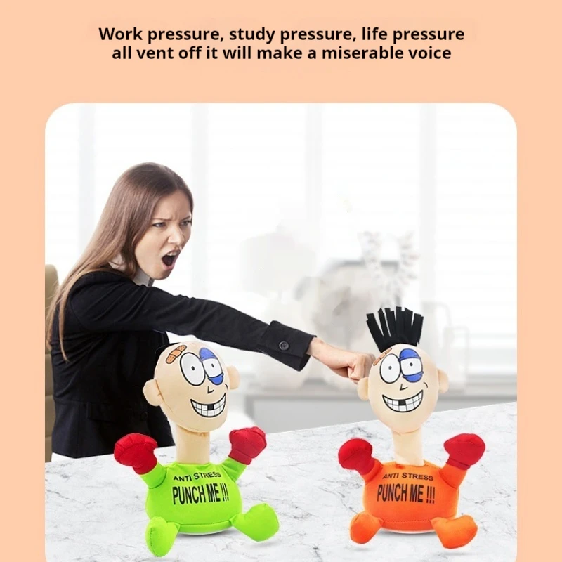 Relieve Stress Artifact Emotional Release Funny Expressions Boxing Stress Relief Toys Fun Shape Scream Vocalizations Decorations