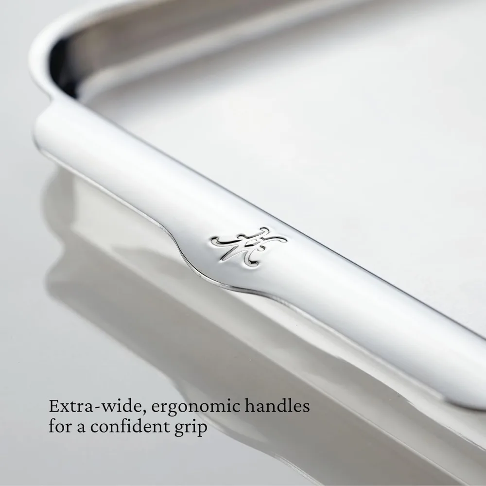Hestan - مجموعة OvenBond - مقلاة نصف صفائح ثلاثية الطبقات، 13 بوصة × 18 بوصة