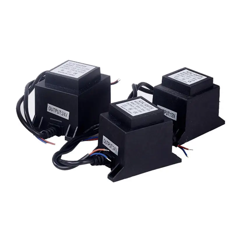IP67 Waterproof AC 220V To AC12-24V DC12-24V LED Driver Toroidal Transformer Power Adapter EU Plug Converter for Strip Lighting