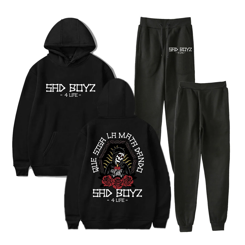 Sad Boyz 4 Life Merch Junior H Hoodie Jogger Pants Two Piece Set Sweatshirts+Sweatpants 2023 Tour Men Women's Set