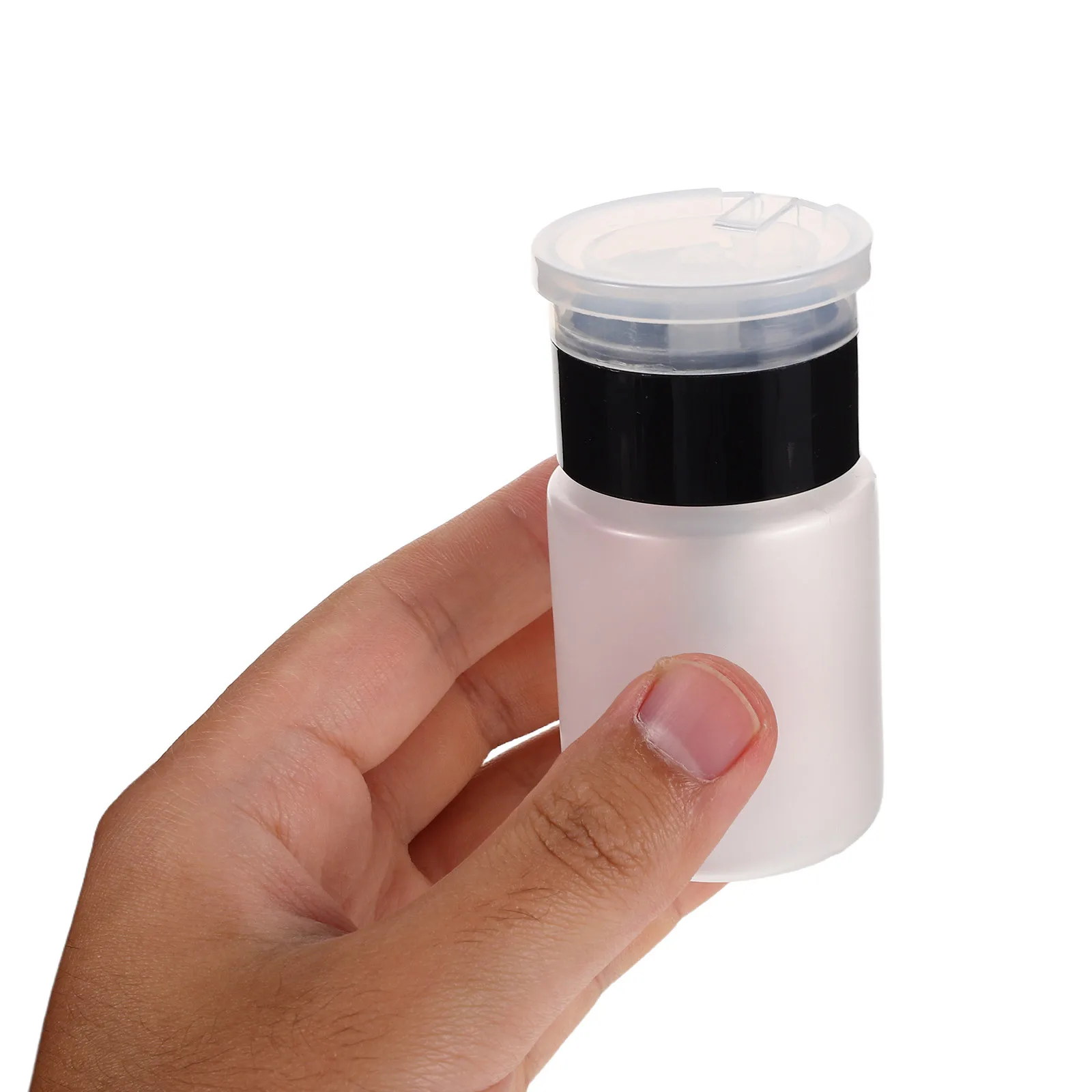 

3pcs Nail Polish Remover Pump Bottle 60Ml 150Ml 180Ml Empty Plastic Dispenser Leakproof Push Top Container For Travel Home Salon