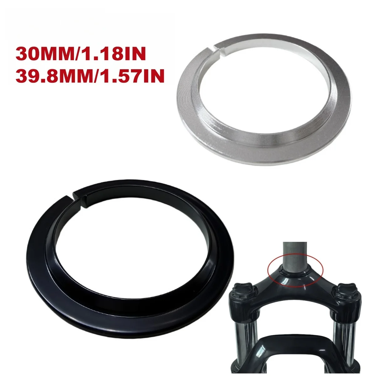 Bicycle Fork Crown Race,30MM/39.8MM,Cycling Bike Headset Base Ring Bottom Race for MTB or Road Bike Replacement Part