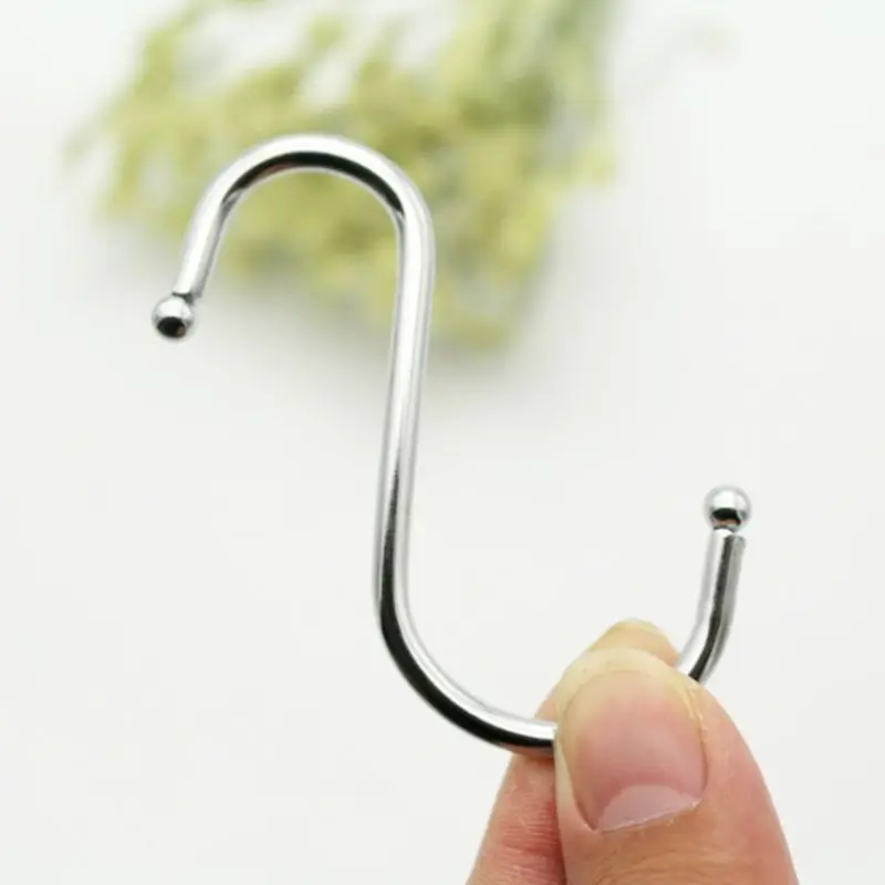 Practical Shower Curtain S Hook for Door Window Bathroom Bedroom Curtain S Shape Hook Unique Design S Hanger Closet Hook