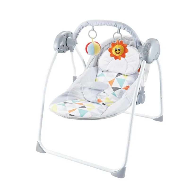 Modern Baby Electric Rocking Chair Cradle Remote Control Swing Comfort Recliner Bed Plastic Material Increased Rocking for Sleep