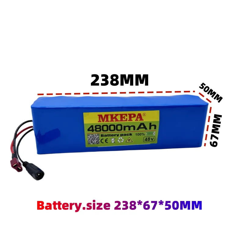 48V Brand New 13S3P 48V 48Ah 18650 Lithium Battery Pack + Built-in BMS 500-1000W Electric Bicycle Battery