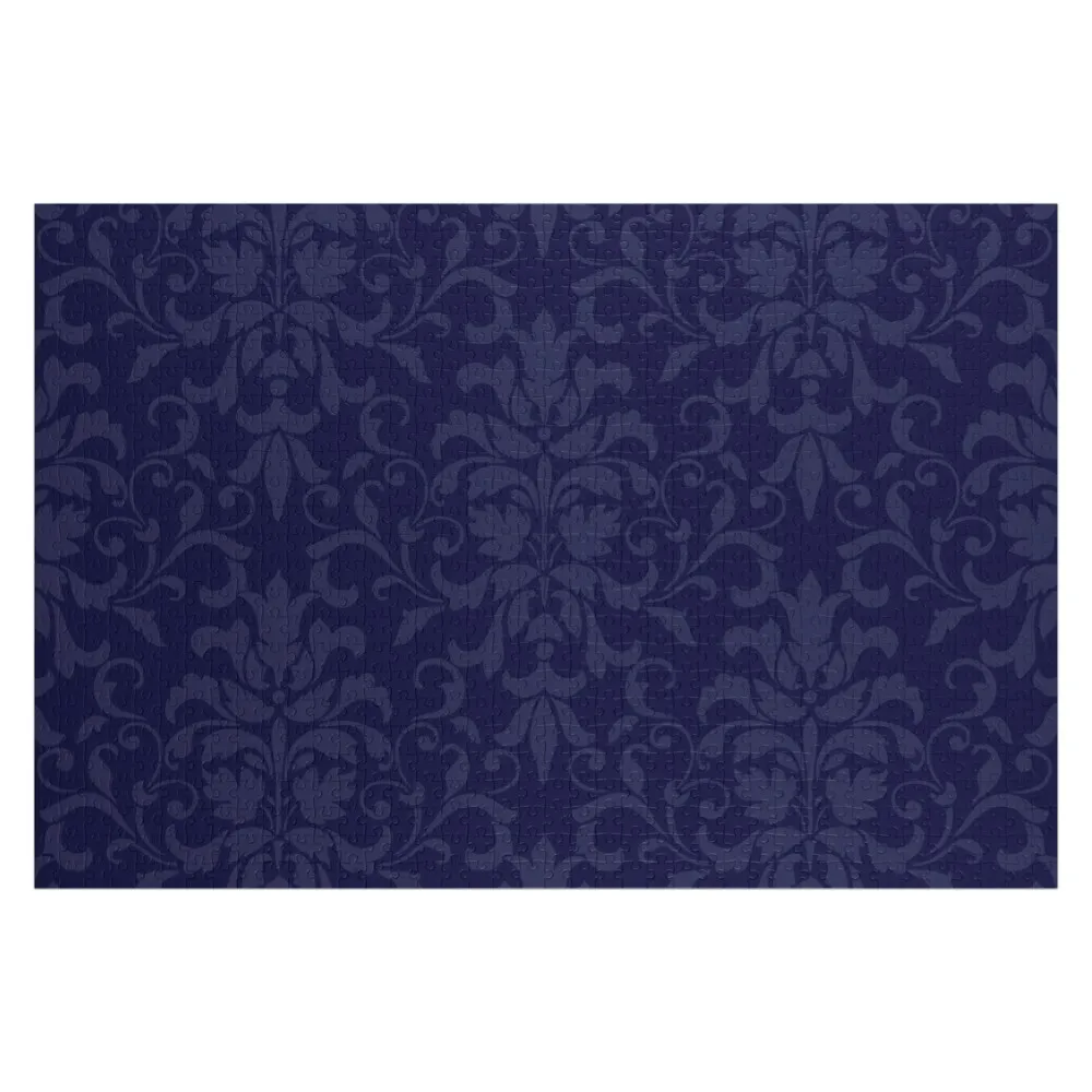 

Деревянные пазлы с дамасским узором темно-синего цвета для детей, фотоигрушки для детей, подарки на заказ, пазлы