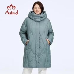 Astrid jaqueta feminina inverno 2023 plus size bio para baixo jaquetas com capuz acolchoado casaco de algodão feminino parka roupas femininas à prova dwaterproof água