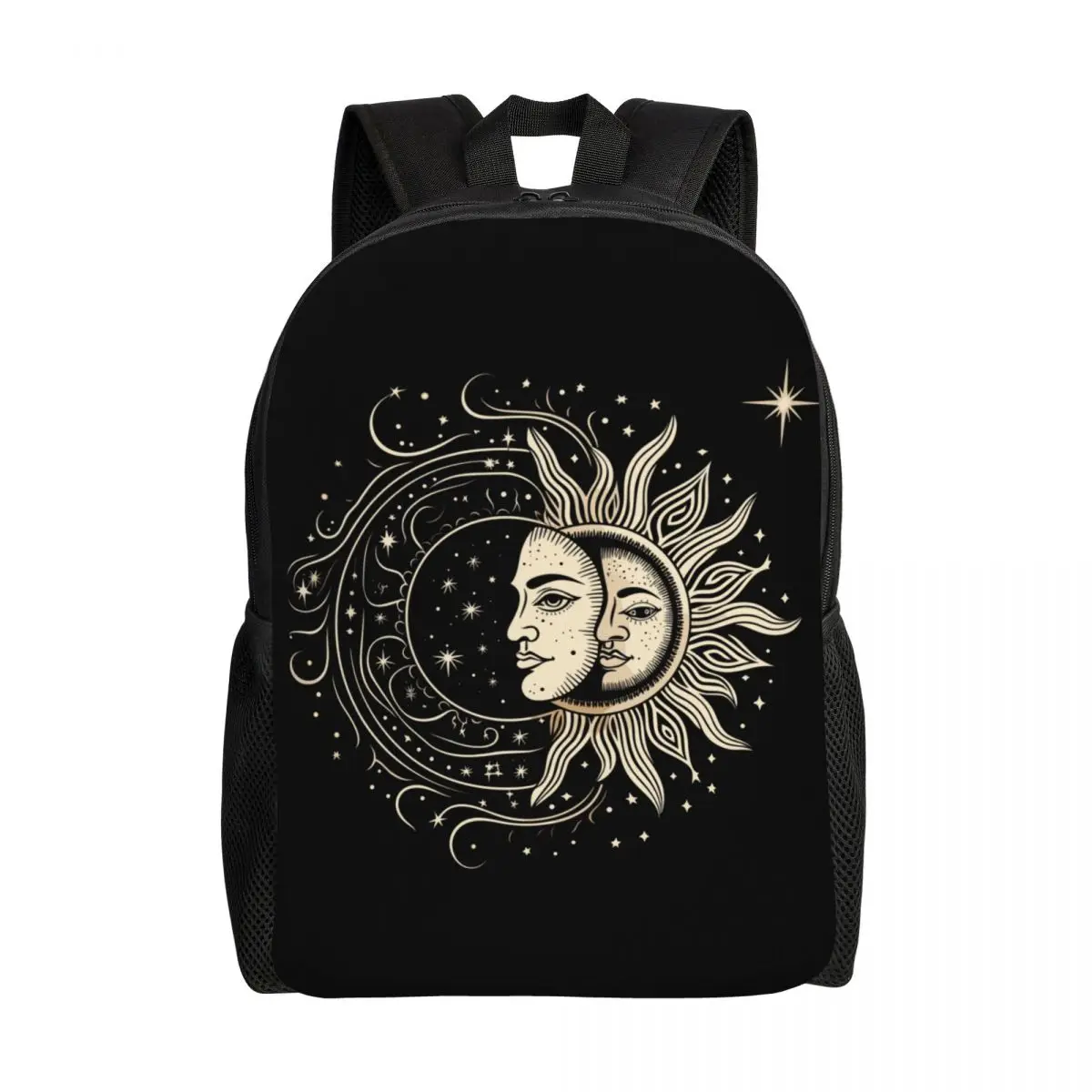 

Custom 3D Printing Sun And Moon Backpack for Boys Girls School College Travel Bags Women Men Bookbag Fits 15 Inch Laptop