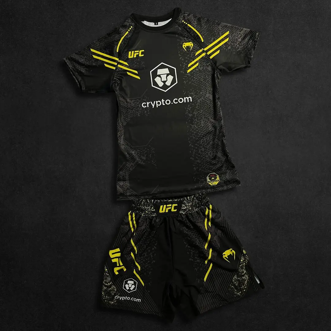 UFC nueva jaula octogonal noche de lucha MMA para hombres y niños conjunto deportivo de entrenamiento de boxeo de secado rápido transpirable suelto