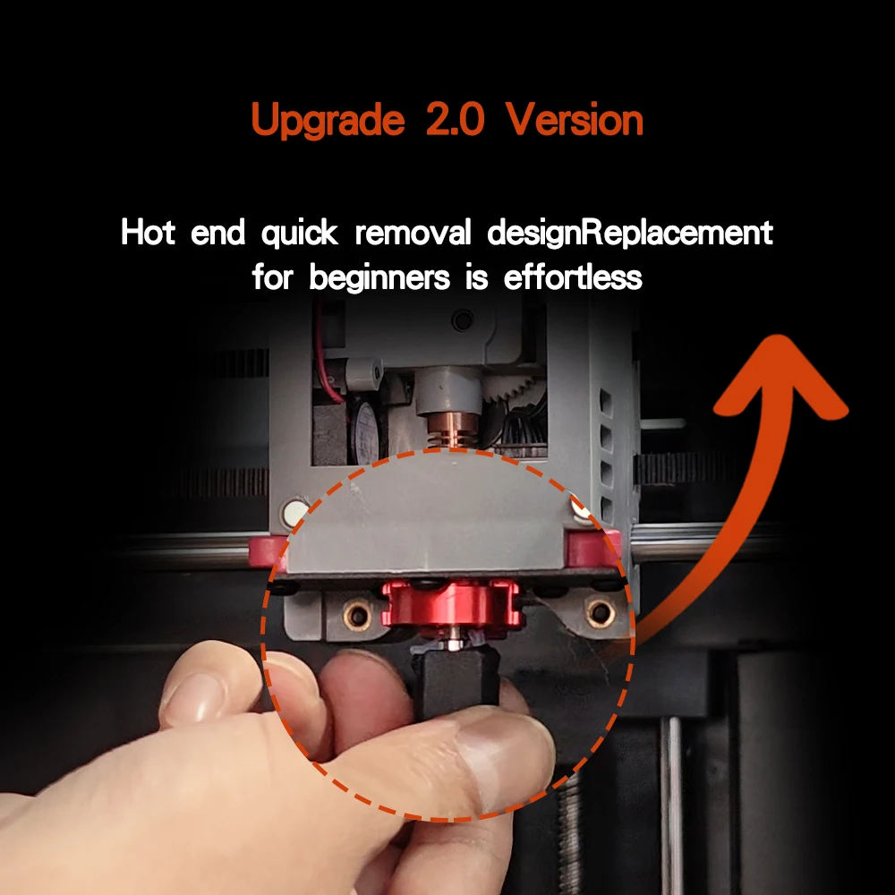 最新のアップグレードされたホットエンドキット、Flashforge Adventurer 5M/5M Pro ホットエンド AD5M ノズルキット セラミック加熱ブロック & 硬質鋼ノズル