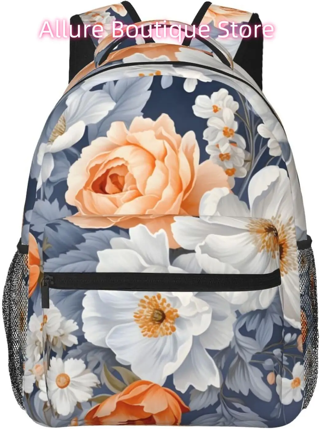 

laptop bag back to school Funny Flower Print Lightweight Laptop Backpack Lightweight Multipurpose Travel Casual Daypack Unisex C